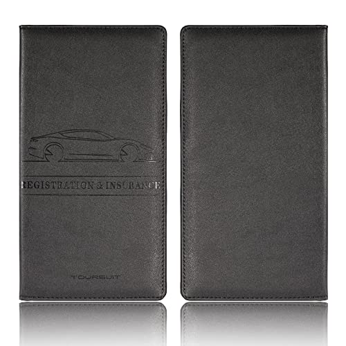 TOURSUIT Car Registration & Insurance Card Holder, Black - Product Imagery