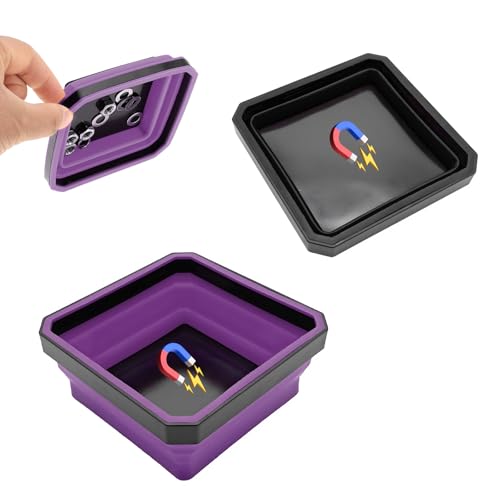 Yourkar Collapsible Magnetic Parts Tray, 4.5 Inch Foldable - Product Imagery
