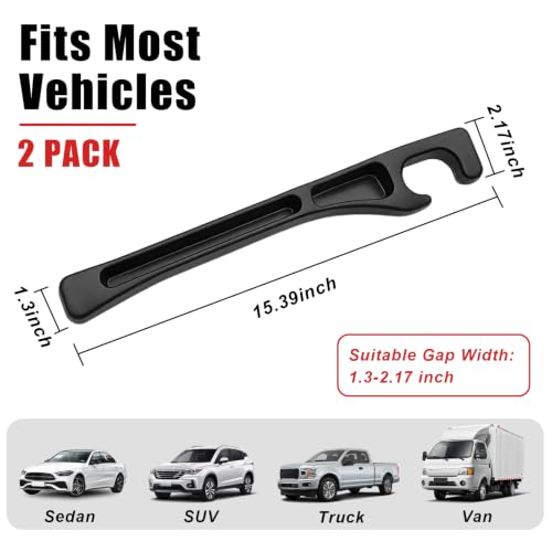 Car Seat Gap Filler Organizer 2 PCS Black Universal Seat Gap - Product Imagery