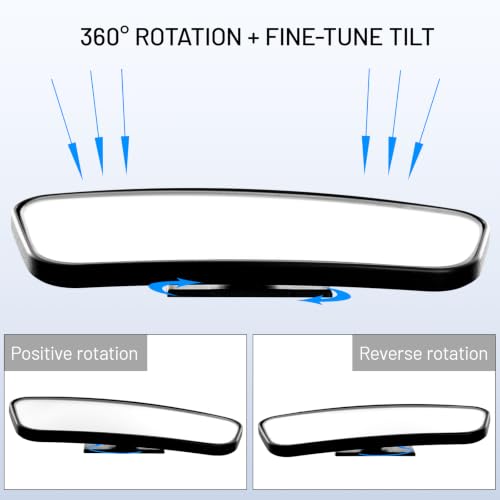 WildAuto Blind Spot Mirror, Rectangle Adjustable Car Auxiliary - Product Imagery