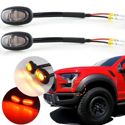 Boigoo Front Fender Flare Light Compatible for Ford Raptor F150 - Product Imagery