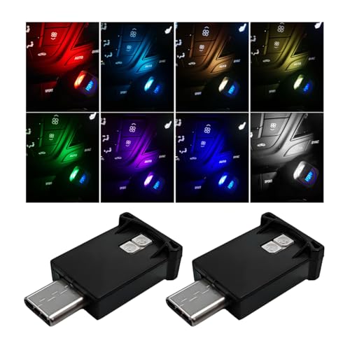 Wevdn 2 PCS USB Type C LED Ambient Light, Adjustable Brightness - Product Imagery