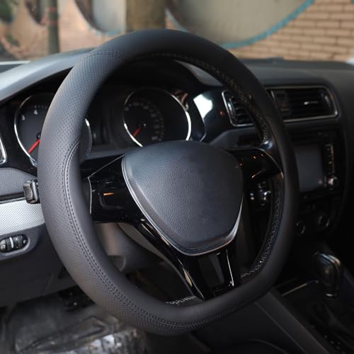 D-Shaped Steering Wheel Cover for VW Atlas Tiguan Jetta ID.4 - Product Imagery