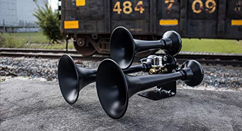 HornBlasters Outlaw Black 12/24 Volt Train Horn Only - 3 - Product Imagery