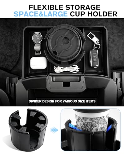 For Double Layer Center Console Hanging Organizer Box&Large Cup - Product Imagery