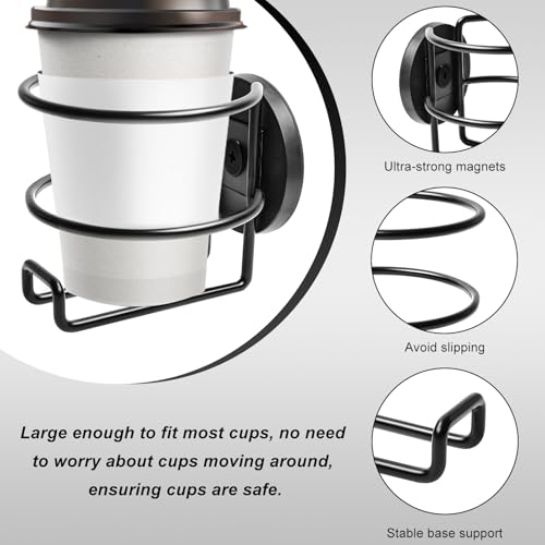 DXNQ 2 PCS Magnetic Cup Holder, Automotive Portable Cup Holder - Product Imagery