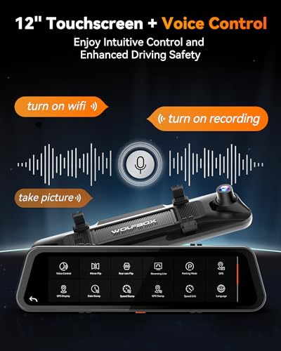 WOLFBOX G900 Tripro Bumper 3 Channel 4K Mirror Dash Cam,8MP - Product Imagery