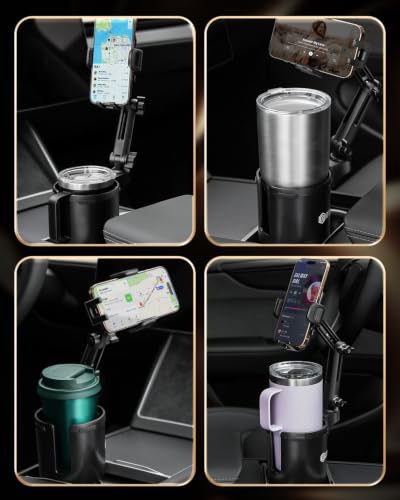 DYLEN Cup Holder Phone Holder for Car, 2 in 1 Cup Holder Phone - Product Imagery