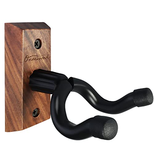 Guitar Wall Mount, Walnut Wood Guitar Hanger, U-Shaped Guitar - Product Imagery