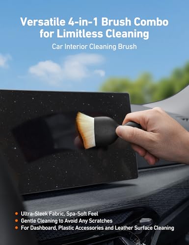 AstroAI 8pcs Windshield Cleaner Tool & Car Interior Detailing Kit - Product Imagery