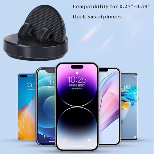 Car Dashboard Phone Mount 360° Rotatable,Adhesive Auto Phone - Product Imagery