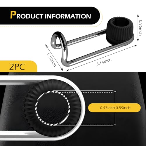 2 PCS Headrest Hooks for Car, 10KG Ultra High Load Bearing Alloy - Product Imagery
