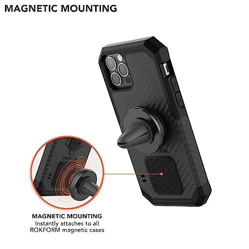 Rokform Magnetic Vent Phone Mount, Super Grip Clip (Black) - Product Imagery