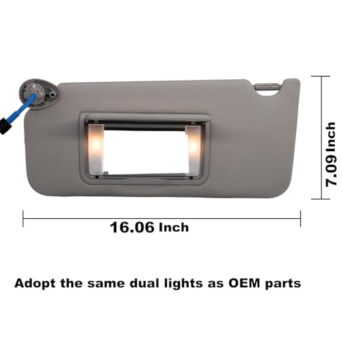 NHILES Left Driver Side Sun Visor Compatible with Honda Accord - Product Imagery