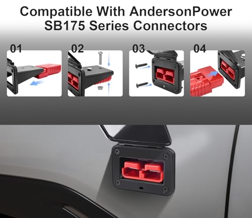 GZSH 2PCS 175A SB175 Anderson Plug 4-1/0 AWG 12V-36V for Car RV - Product Imagery