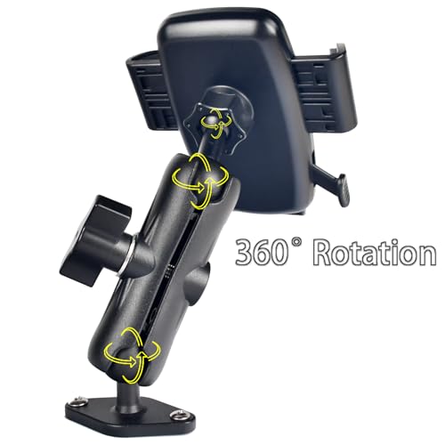 VAUBORTTI 1" Ball Phone Mount – Aluminum Alloy Arm & Base, - Product Imagery