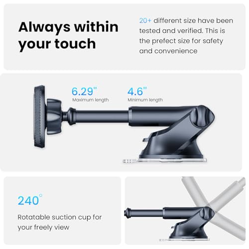 APPS2Car Magnetic Phone Mount for Car, Dashboard & Windshield - Product Imagery