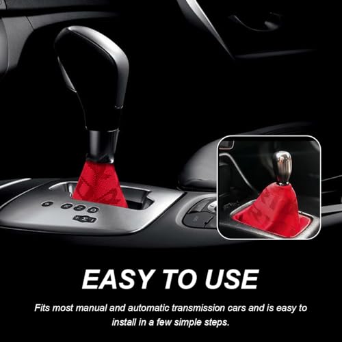 Car Shift Boot Cover, Fabric Shifter Lever Knob Boot Dustproof - Product Imagery
