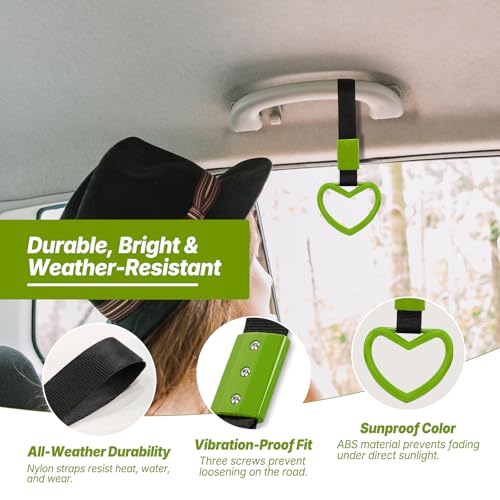 2 Pcs Heart Shaped Car Handle Strap – JD M Drift Charm Rear - Product Imagery