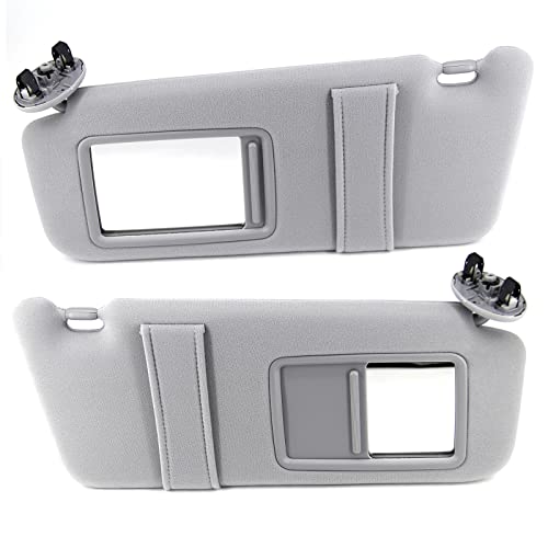 Pair Sun Visor Left Driver Right Passenger Side Gray - Product Imagery