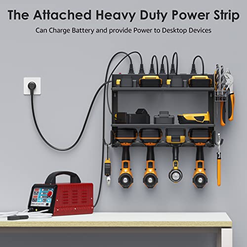 CCCEI Wall Mount Modular Tool Charging Organizer, Black, 1 Pack, - Product Imagery