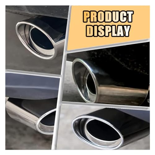 smilfuy Stainless Steel Car Exhaust Tip, 2.5" Inlet 3.3" Outlet, - Product Imagery