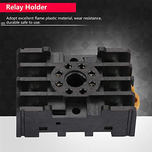 Durable 8Pin Relay Holder Socket Base, PF085A 300V 7A Rated, - Product Imagery