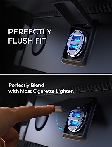 AINOPE 4.8A Car Charger Adapter, Cigarette Lighter USB Car - Product Imagery