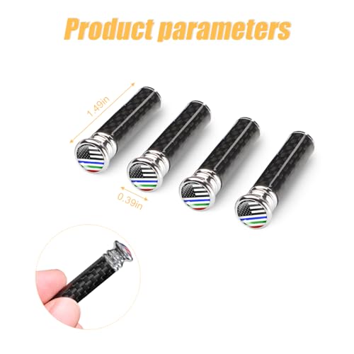 Moly Magnolia 4PCS Carbon Fiber Car Door Lock Knob Covers, Style - Product Imagery