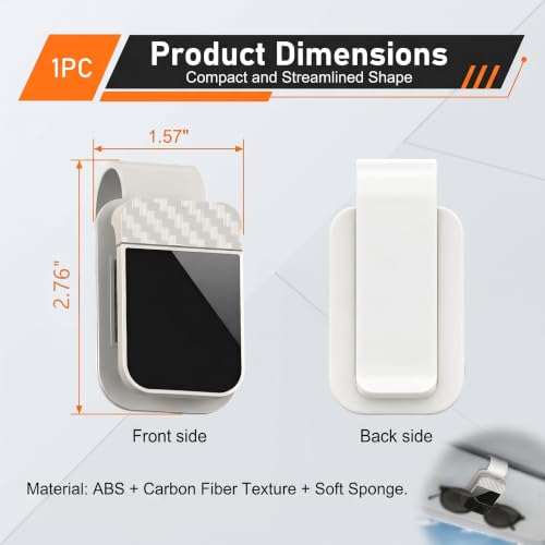 Car Sunglass Holder, ABS Adsorption-type Non-slip Sun Visor - Product Imagery
