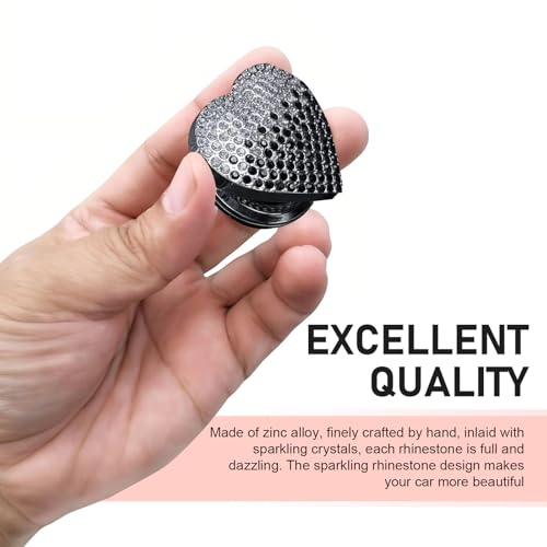 Bling Push Start Button Cover, Heart Start Stop Button Cover - Product Imagery