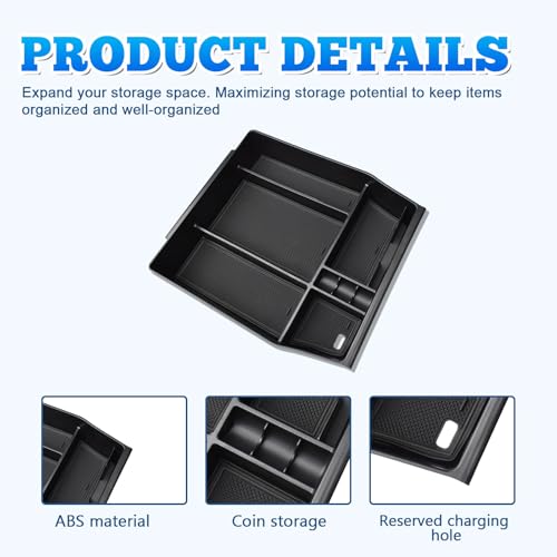 EDBETOS Center Console Organizer for Ford F150 2021-2023 F-150 - Product Imagery