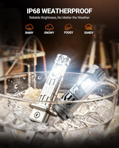 SEALIGHT H1 H7 LED Bulbs Combo, 180,000LM 6500K Cool White H7 H1 - Product Imagery