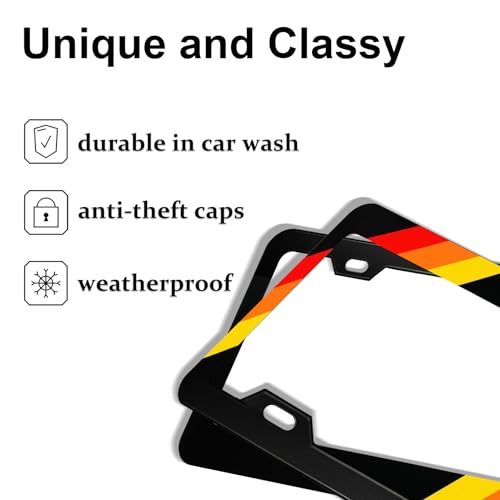 License Plate for Tri-Color 3 Color Yellow Orange Red Premium - Product Imagery