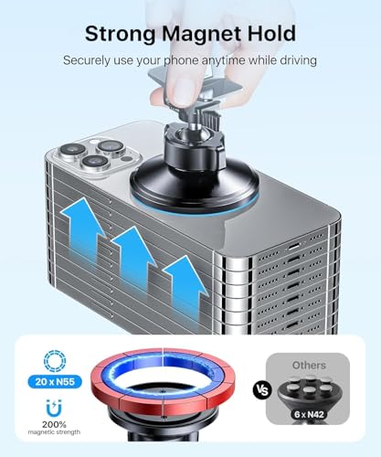 andobil for MagSafe Car Mount [Strong Magnet&Metal Clip] Vent - Product Imagery
