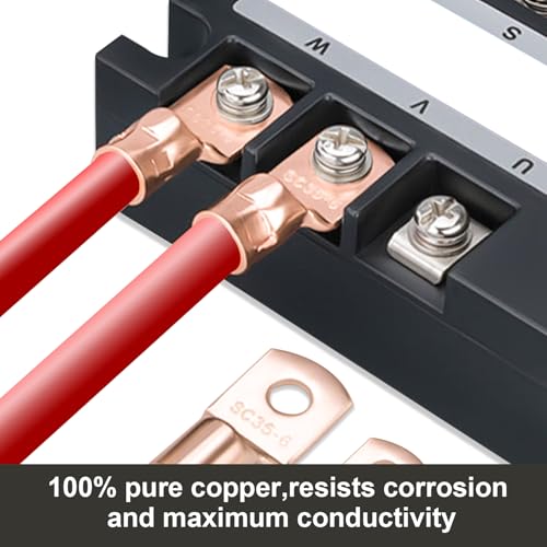 Taiss Copper Wire Lugs AWG 2-16 110PCS with Heat Shrink Kit - Product Imagery
