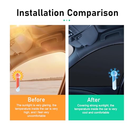 4Pack Magnetic Car Window Shades, Strong Light Blocking UV - Product Imagery