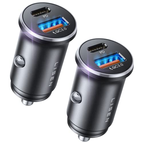 LISEN Car Charger USB C, 69W Cigarette Lighter USB Charger - Product Imagery