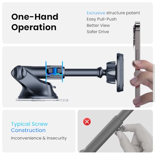 APPS2Car Magnetic Phone Mount for Car, Dashboard & Windshield - Product Imagery