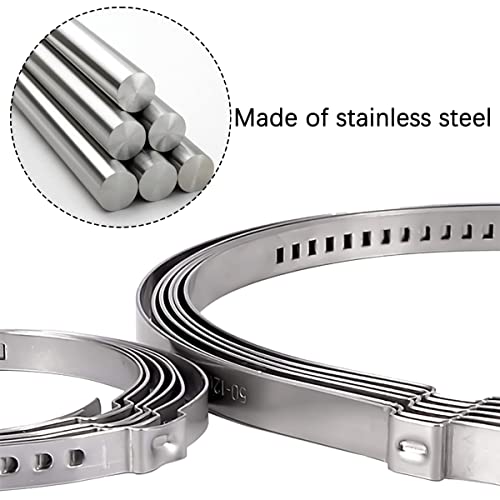 10PCS CV Joint Boot Crimp Clamp Kit, Stainless Steel Adjustable - Product Imagery