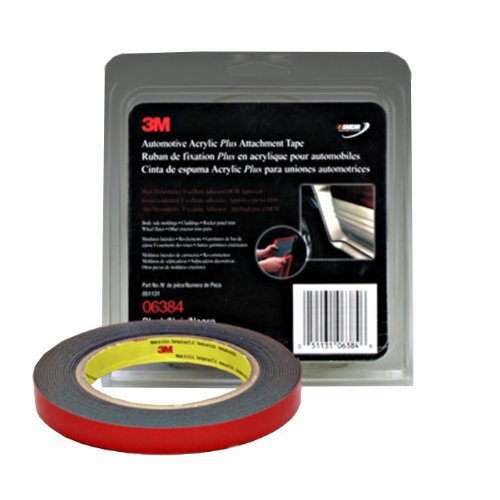 3M 06384 Automotive Acrylic Plus Attachment Tape , Black - Product Imagery