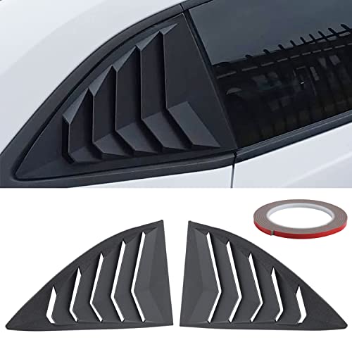 Side Window Louvers Matte Black Compatible with Chevrolet Chevy - Product Imagery