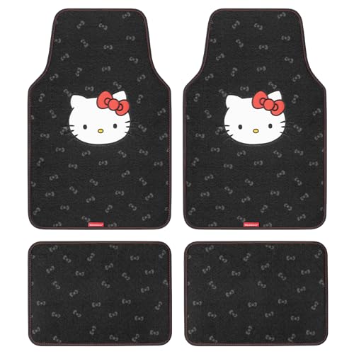 Hello Kitty Carpet Car Floor Mats - Universal Fit for Cars, SUVs - Product Imagery