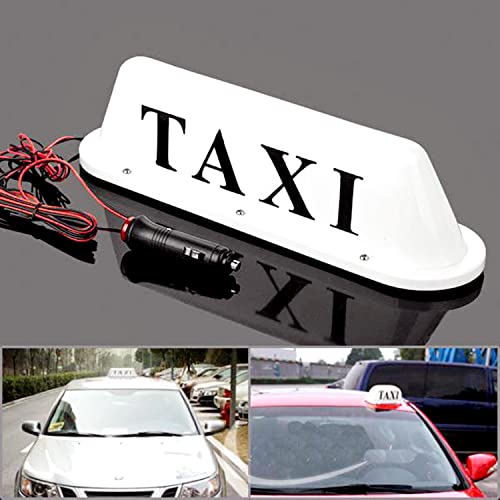 Multiple Colors 12V LED Magnetic Taxi Sign Roof Top Car Super - Product Imagery