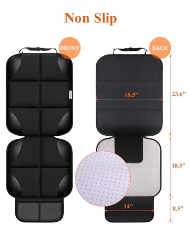 Meolsaek Car Seat Protector for Child Car Seat，Non-Slip Backing - Product Imagery