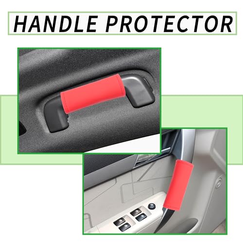 2PCS Leather Inside Car Door Handle Protector,Colorful Car - Product Imagery