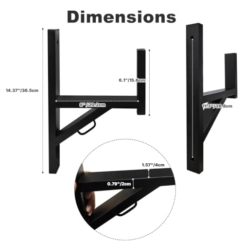 4 Pack Trailer Ladder Rack, 2 Pairs Heavy Duty Enclosed Trailer - Product Imagery