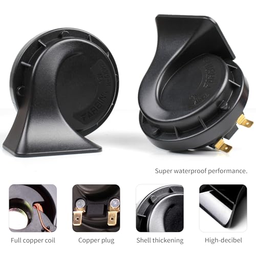 FARBIN Horns Auto Horn 12V Car Horn Loud Dual-Tone Waterproof - Product Imagery