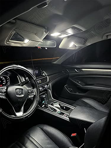 AUTOGINE 6 Piece White LED Interior Lights Kit for Honda Accord - Product Imagery