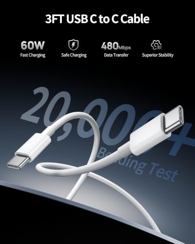 WODENTA for iPhone 17/16/15 Pro Max Car Charger, 67W Fast USB C - Product Imagery